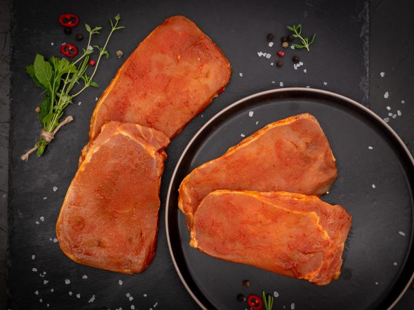 Varkensfiletlapjes per 4 stuks.